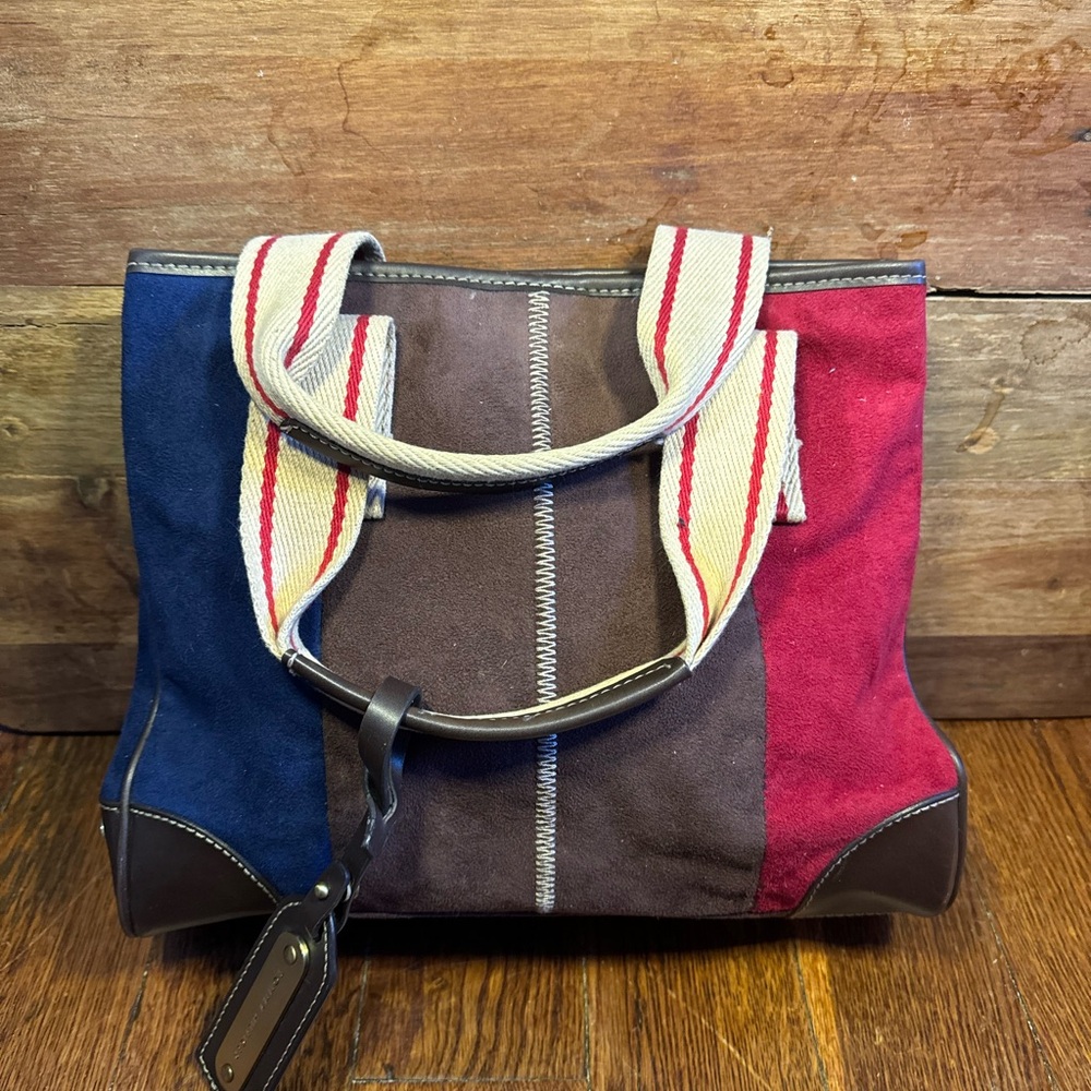 Tommy Hilfiger suede handbag